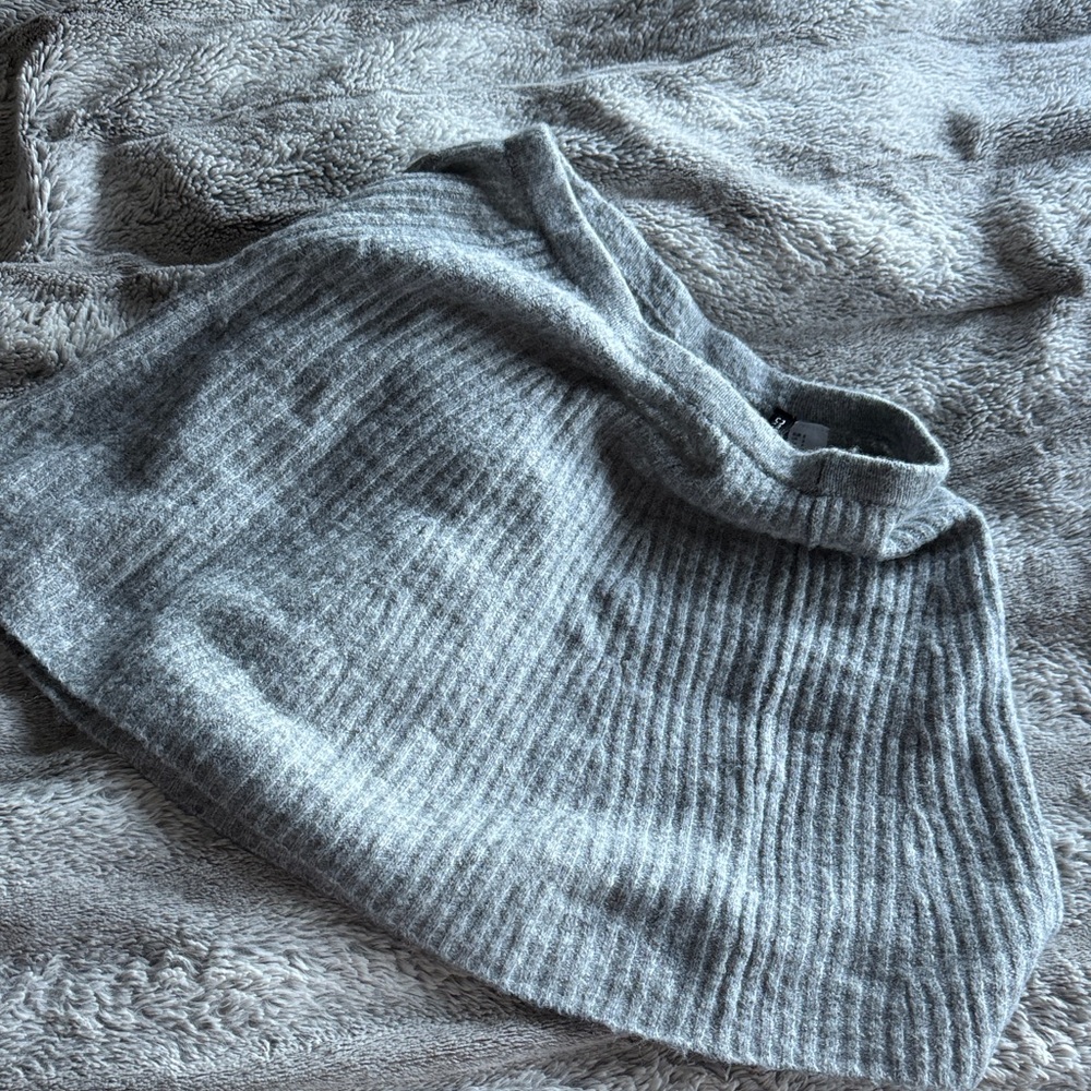 Divided Gray Cowl Neck Sweater